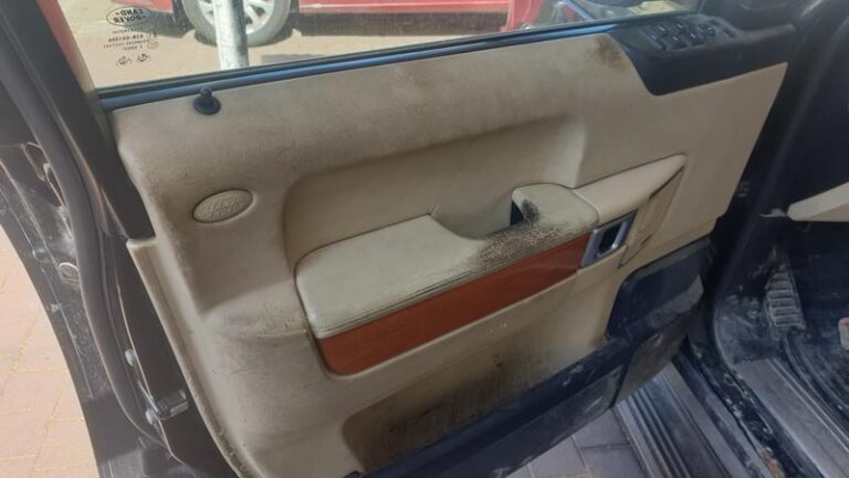 דלת רכב מלוכלכת